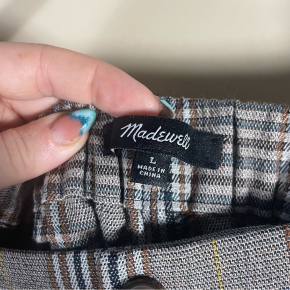 Madewell Huston Pull-On Pants in Menswear Plaid Size Large - Picture 4 of 11